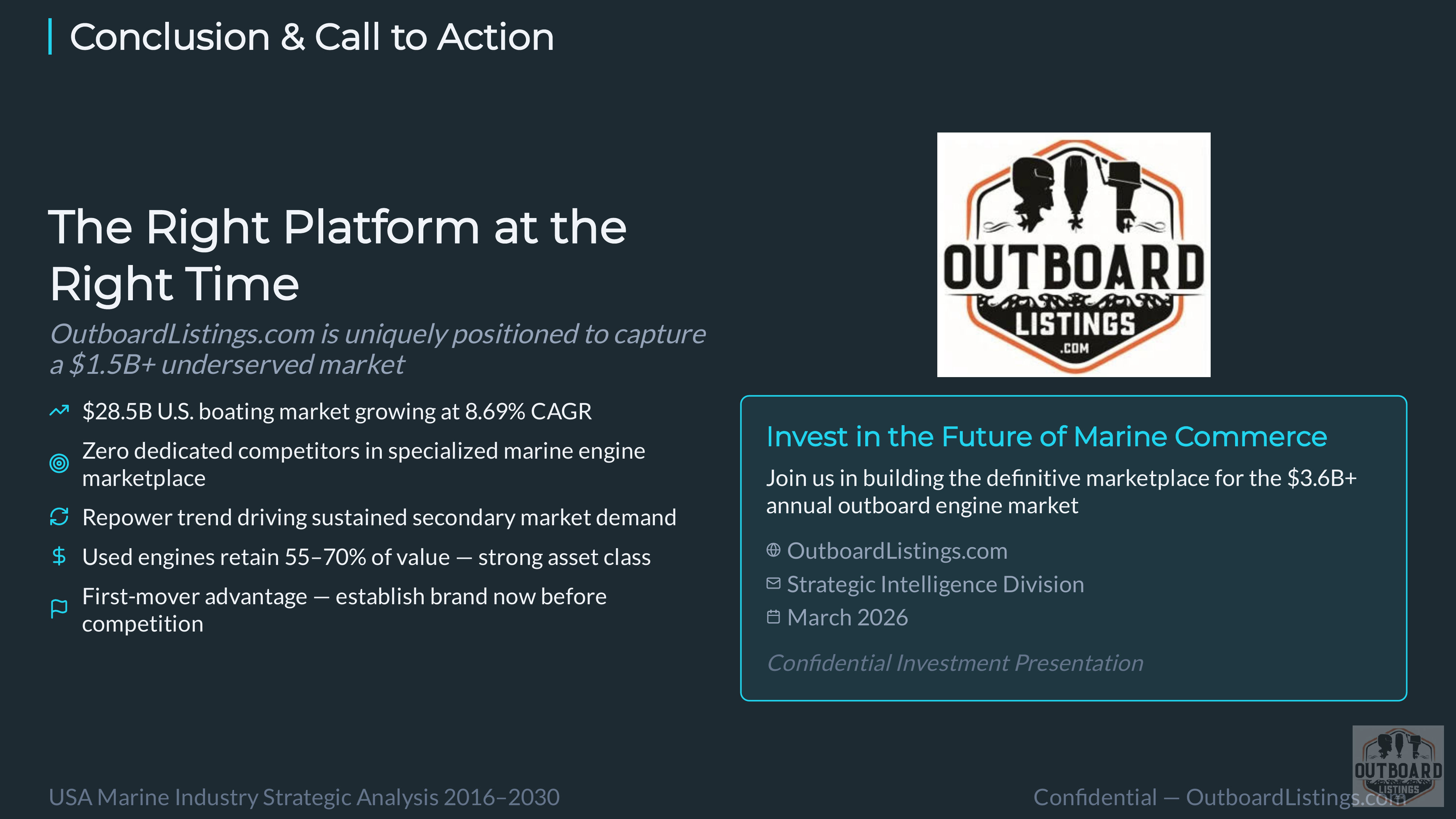 AI-Generated: Marine Engine & Boating Marketplace Analysis 2026 — Slide 25 of 25