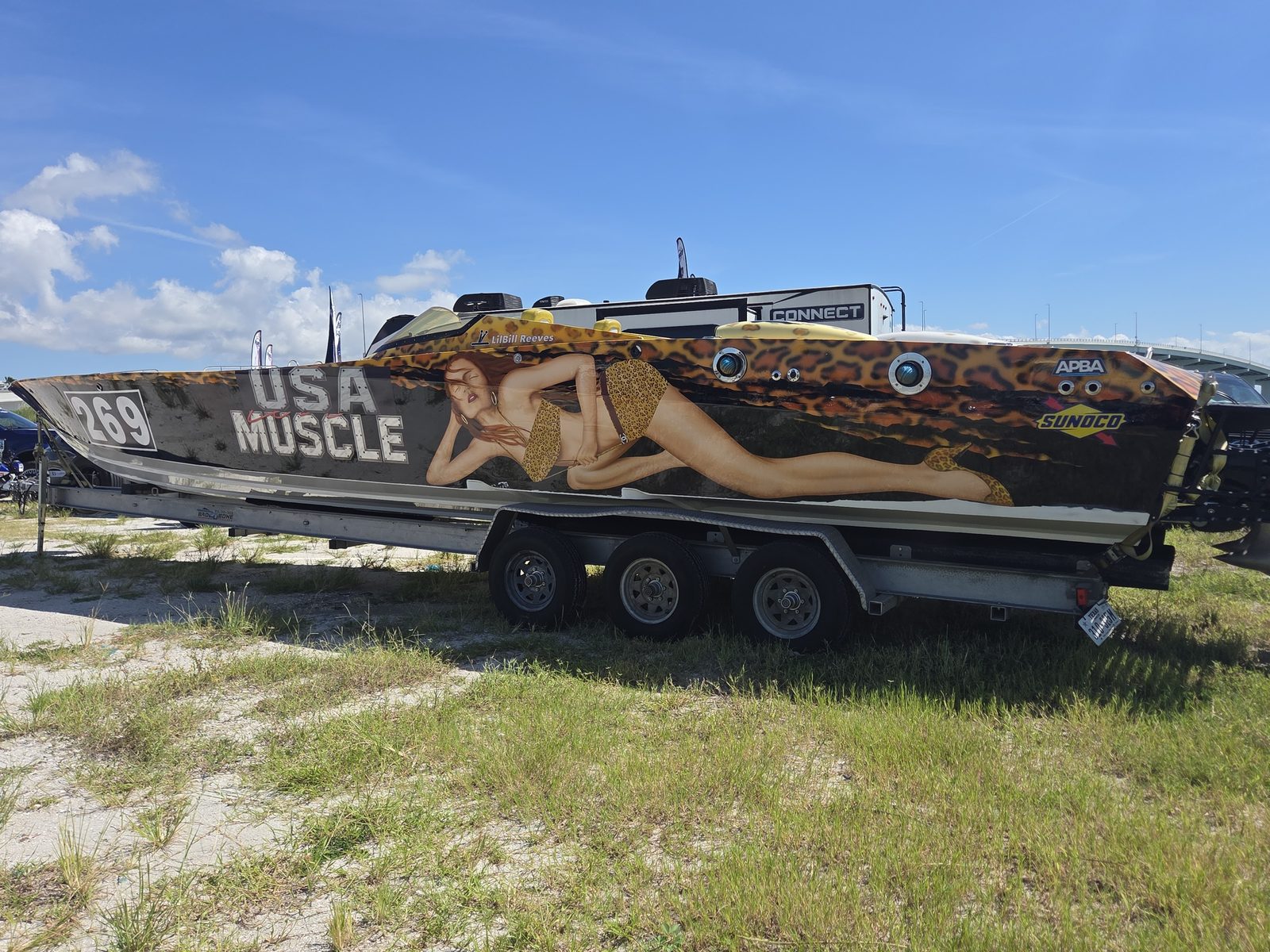 USA Muscle #269 parked out in the dunes at Sand Key