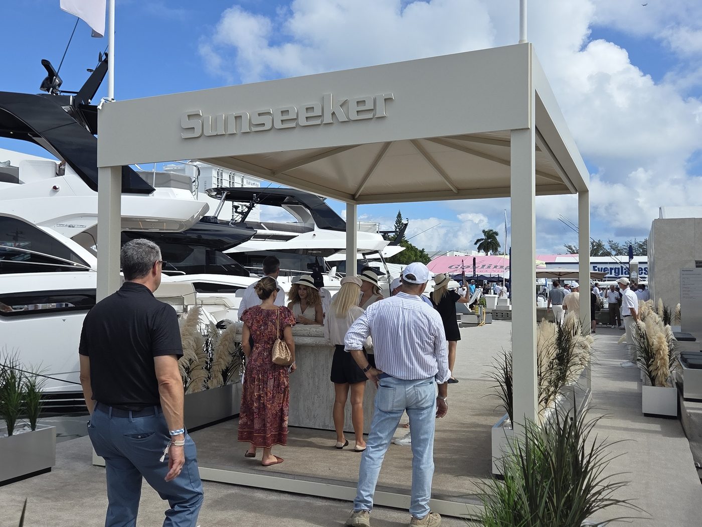 Sunseeker pavilion on the dock at FLIBS 2026