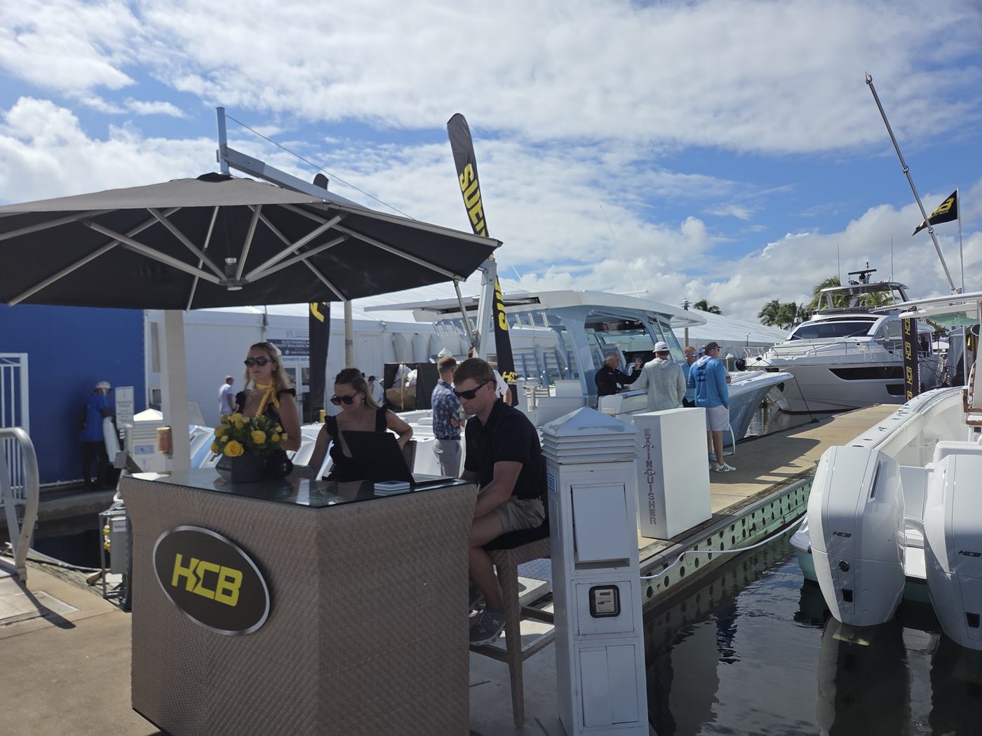 KCB dockside bar with show visitors at FLIBS 2026