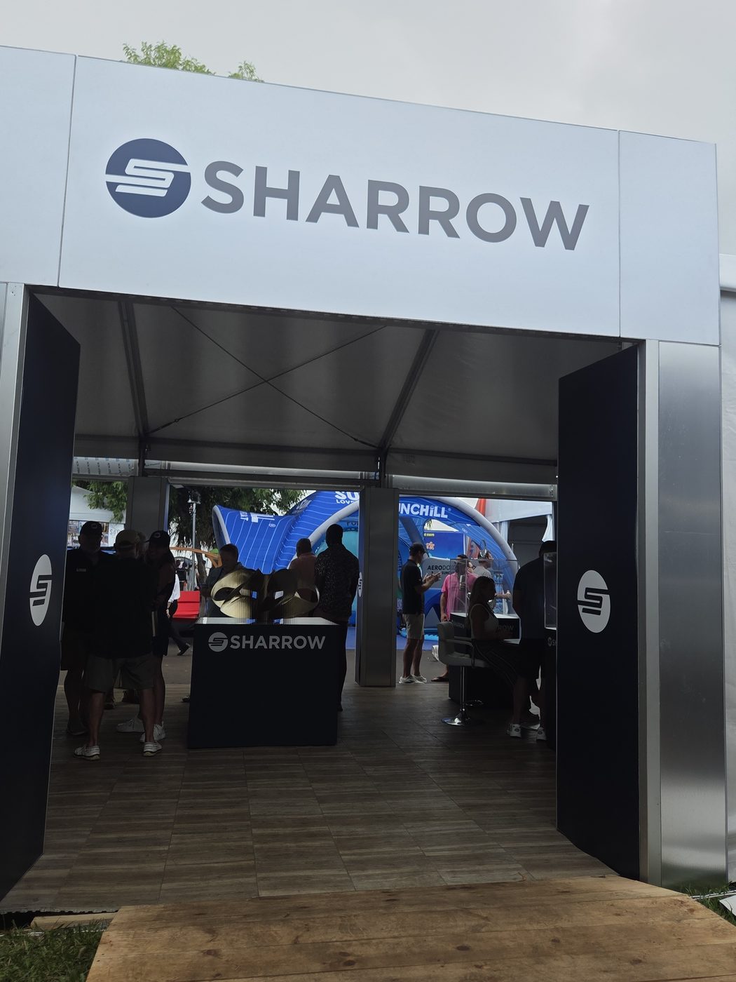 Sharrow tent entrance at FLIBS 2026