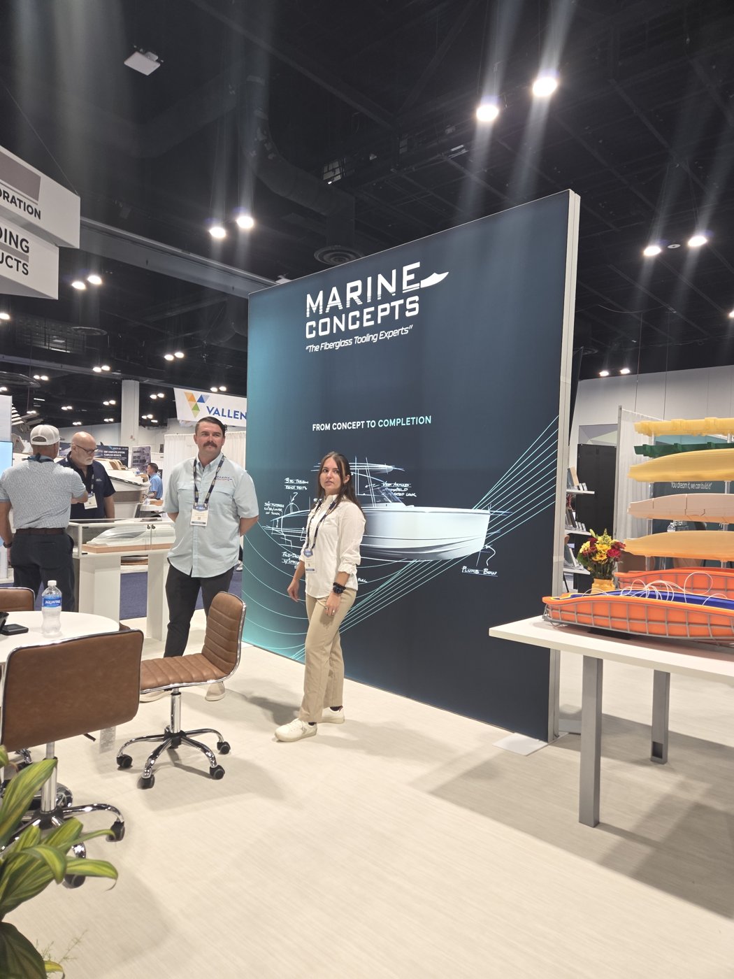 Marine Concepts booth, the fiberglass tooling experts