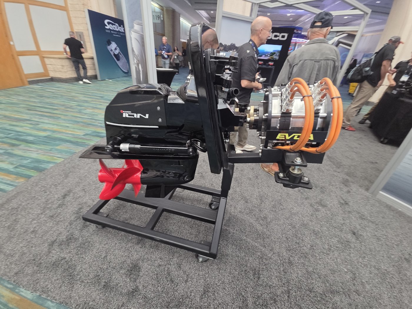 Ilmor ION and EVOA electric propulsion display at IBEX