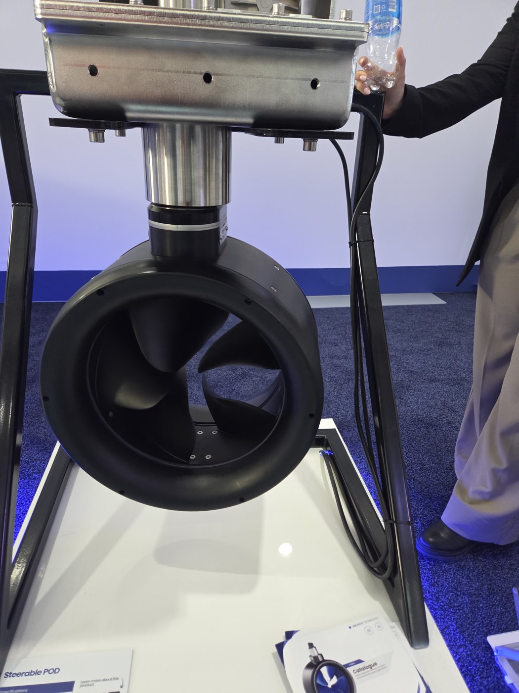 Rim Drive Technology steerable POD electric thruster close-up