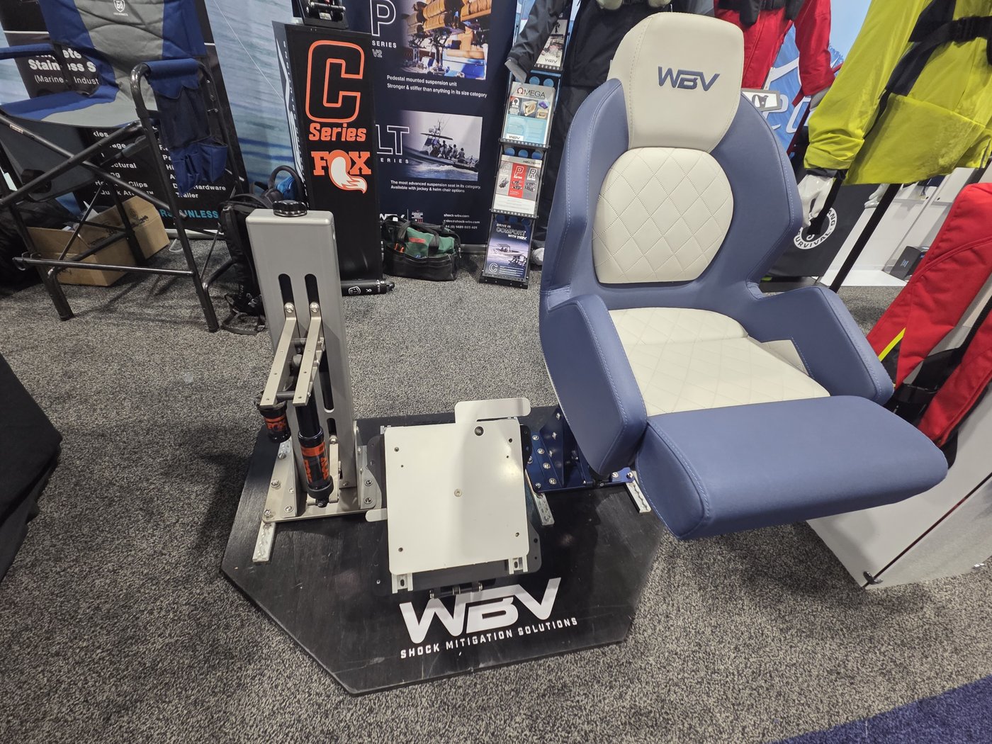 WBV suspension seat and pedestal with Fox C Series shock