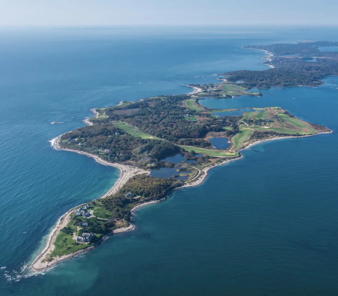 Boats in Fishers Island Sound between Connecticut and Long Island New York