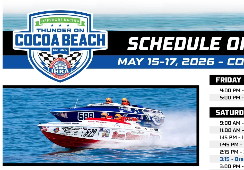 2026 Thunder On the Beach / Cocoa Beach Florida Offshore Powerboat Racing